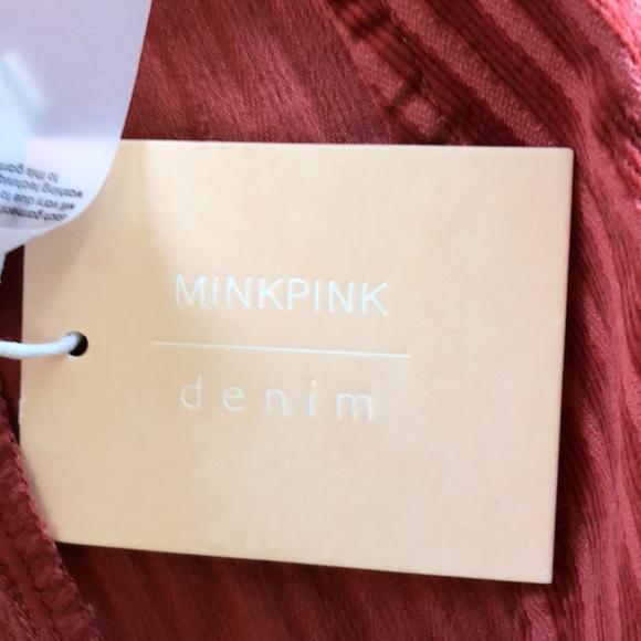 Mink pink denim- indie cord pinnie dress rose xs - Picture 3 of 4